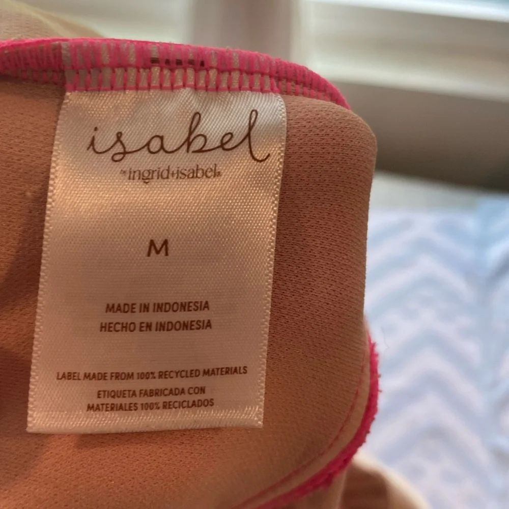 Women's Pink Ruffle Trim Maternity Swimsuit - Picture 6 of 6